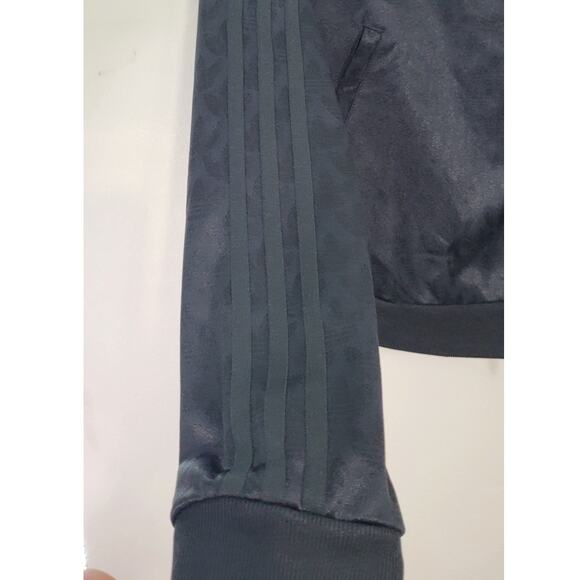 Adidas Jacket Womens Medium Monogram Black Track Jacket Athletic  NWT $85 Retail - Picture 8 of 9